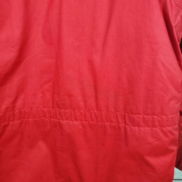 Eddie Bauer Womens Medium Vintage Snowline Red Goose Down Parka Puffer Coat - Picture 15 of 16
